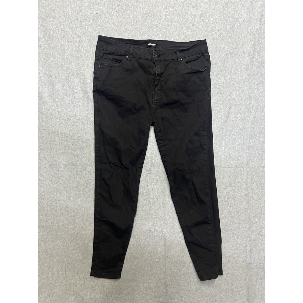 Blue Savvy Womens Black Skinny Jeans Size 15/32 Stretch Denim Pants RN112642